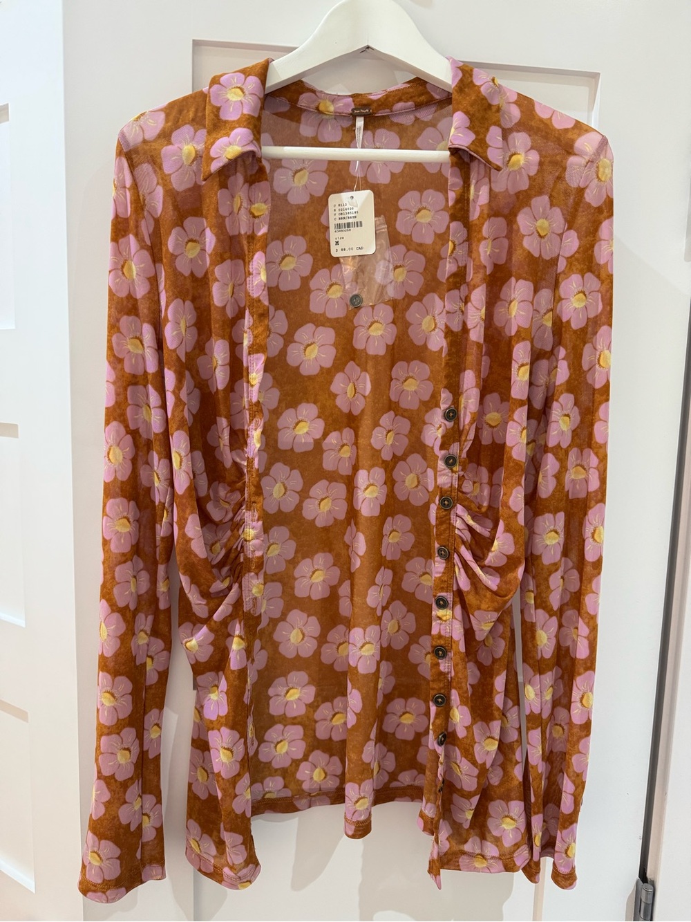 Women’s Free People Floral Button-Down Shirt